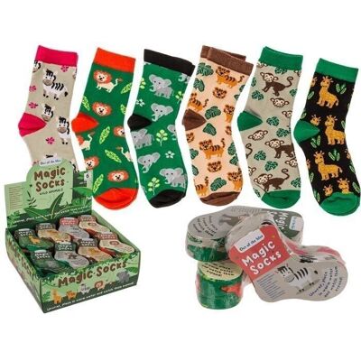 Chaussettes magiques pour enfants, animaux sauvages, 1 paire,