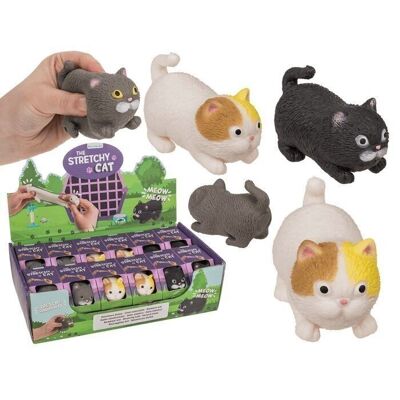 Gatto elasticizzato, 9 cm, 3 volte assortito,