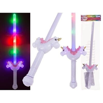 Wand with LED. unicorn, approx. 67 cm,