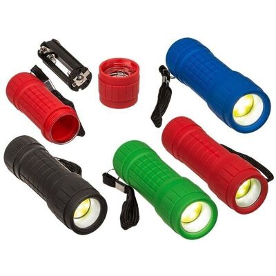 ABS flashlight with COB LED, approx.10 centimeters,