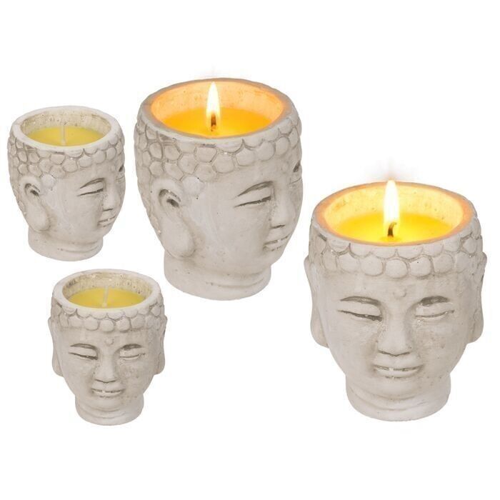 Bougie citronnelle en pot bouddha,