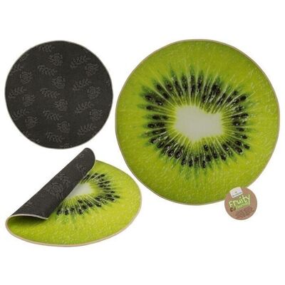 Tappeto decorativo, kiwi, diametro: circa 80 cm,