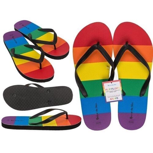 Flip Flops, Rainbow, Pride, Größe 44/45