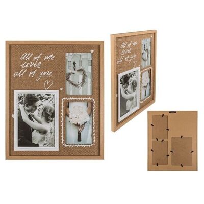 wooden picture frame, approx. 39 x 32 x 1.5 cm,