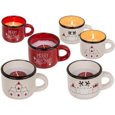 Candela in tazza dolomite, Natale,