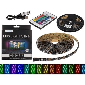 Bande lumineuse avec LED changeant de couleur, L : 3 m, 1