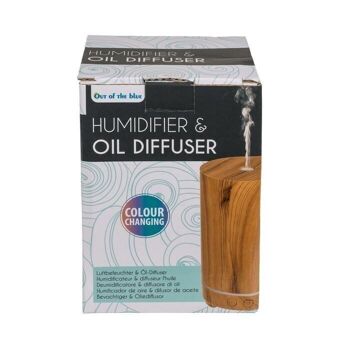 Humidificateur/diffuseur d'huile, optique de tour en bois, 3