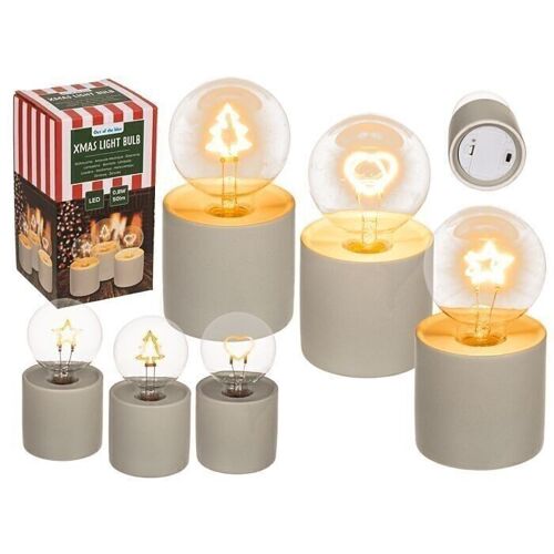 Motiv-Glühleuchte, Weihnachten, 8,5 x 16 cm,