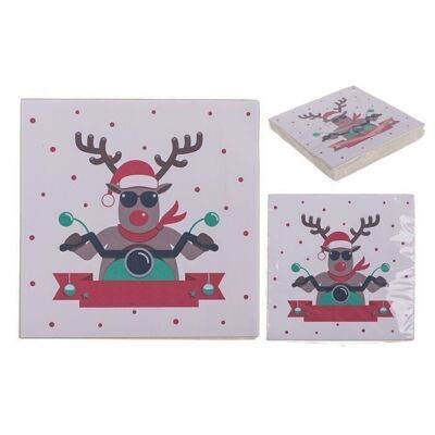 Paper Napkins, Biking Santa Deer,
