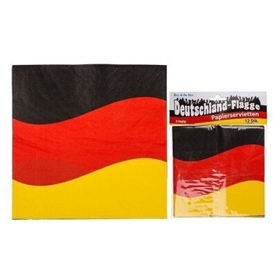 serviettes en papier, drapeau Allemagne,