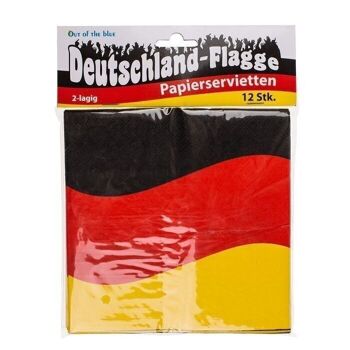 serviettes en papier, drapeau Allemagne, 3