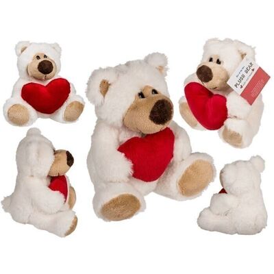 Osito de peluche con corazón rojo, Big Love, aprox. 15cm