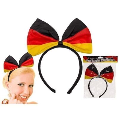 Plush headband, bow tie, German flag,