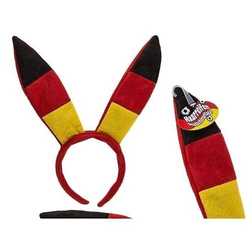 Plüsch-Haarreifen Bunny, Deutschlandflagge,