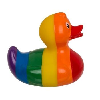 Canard en caoutchouc arc-en-ciel, Pride, environ 10 cm 4