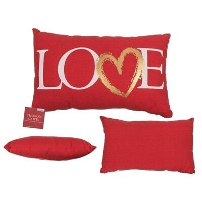 Red decorative pillow, Love,