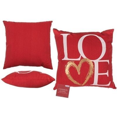 Red decorative cushion, Love,2