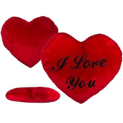 Red jumbo plush heart, I love you,