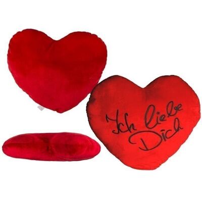 Red jumbo plush heart, I love you, approx. 60 cm