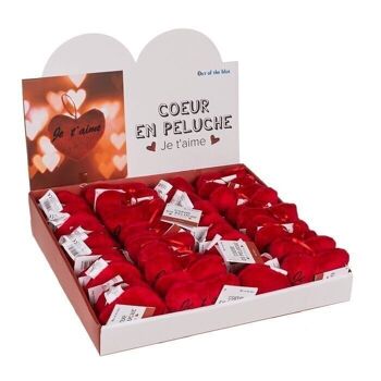 Peluche coeur rouge, Je t'aime, env. 10 centimètres, 3