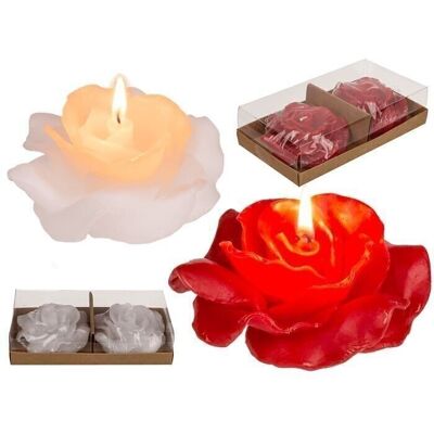 Floating scented candle, rose petal,