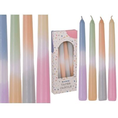 Tapered candle with gradient, pastel,
