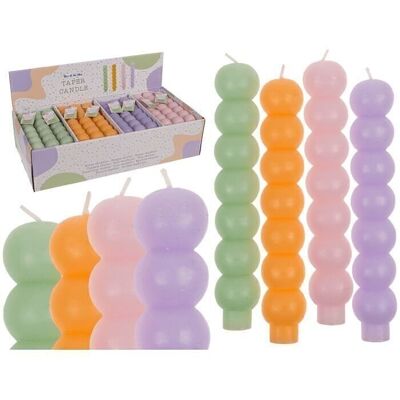 Taper Candle, Bubble, Pastel,