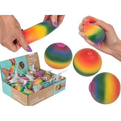 Squeeze anti-stress ball, rainbow,