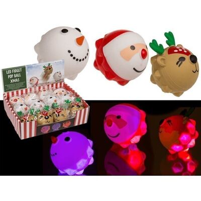 Squeeze Pops, Xmas, with LED, incl. 3 x LR41