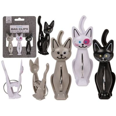 Clip di chiusura, gatti, 7 cm,