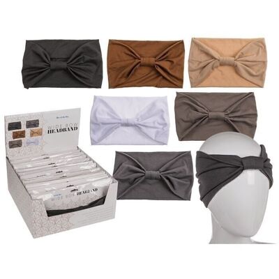 Textile hair band, bow, approx. 14 x 24 cm,