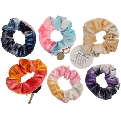 Textile hair band, scrunchie with bag, 2