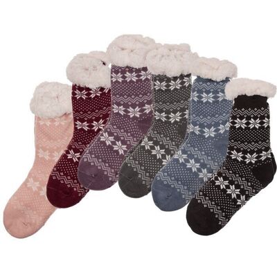 Women's cabin socks, Ice flower & dots,1