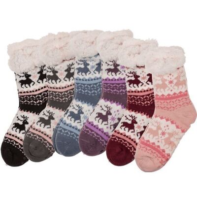 Damen-Hüttensocken, Kissing Reindeer,