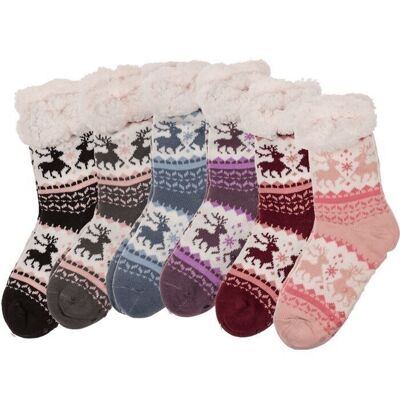 Women's Cabin Socks, Kissing Reindeer,