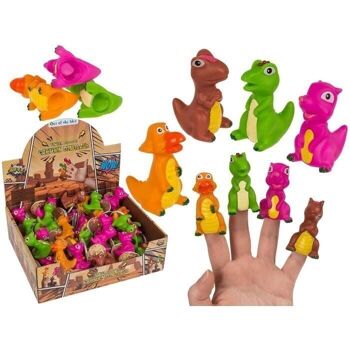 Marionnettes à doigts, dinosaures de dessin animé, 6-8 cm, 1