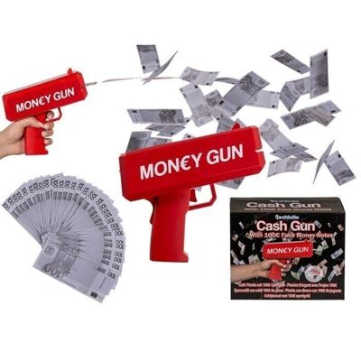 Money gun with 100 pieces €100 play money,