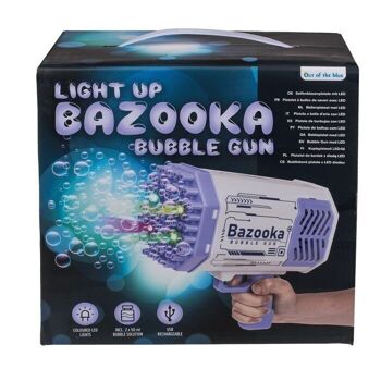 Pistolet à bulles avec LED, Bazooka, 2