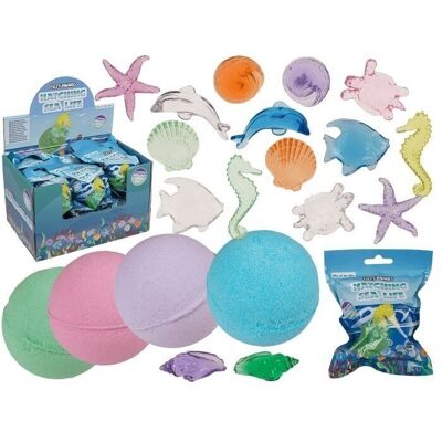 Bubbling ball, with sea world figure,