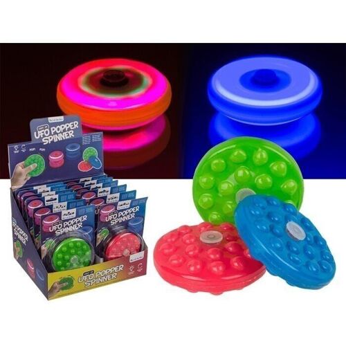 Ufo Popper Spinner, mit LED (inkl. Batterien)