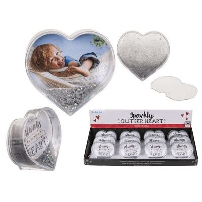 3D heart with foil hearts,
