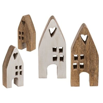 Casita decorativa de madera, 7 x 4 x 15 cm,