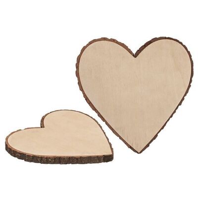 decorative wooden disc, heart,