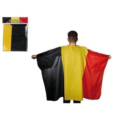 Capa de abanico, bandera de Bélgica, aproximadamente 87 x 150 cm,