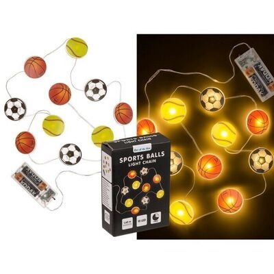 Guirnaldas de luces, pelotas deportivas, con 10 LED,