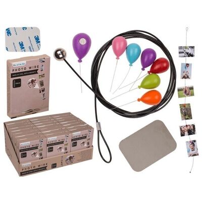 Metal photo wire with 6 magnets, balloon,