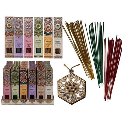 Incense sticks, Karma, with decorative holder,