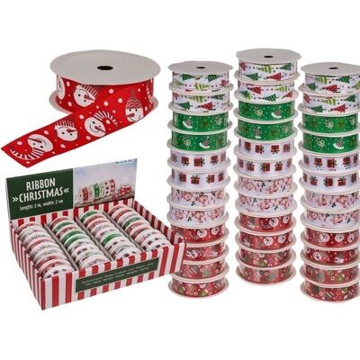 Ribbon, Christmas, made of polyester,