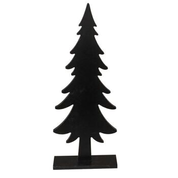 Sapin en bois noir avec étoiles dorées, 2 4