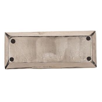 Plateau rectangulaire en métal argenté, 4